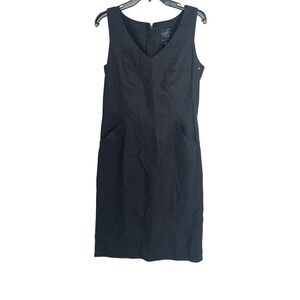 Saulletta Black‎ Sleeveless Sheath Dress V-Neck Career Cocktail